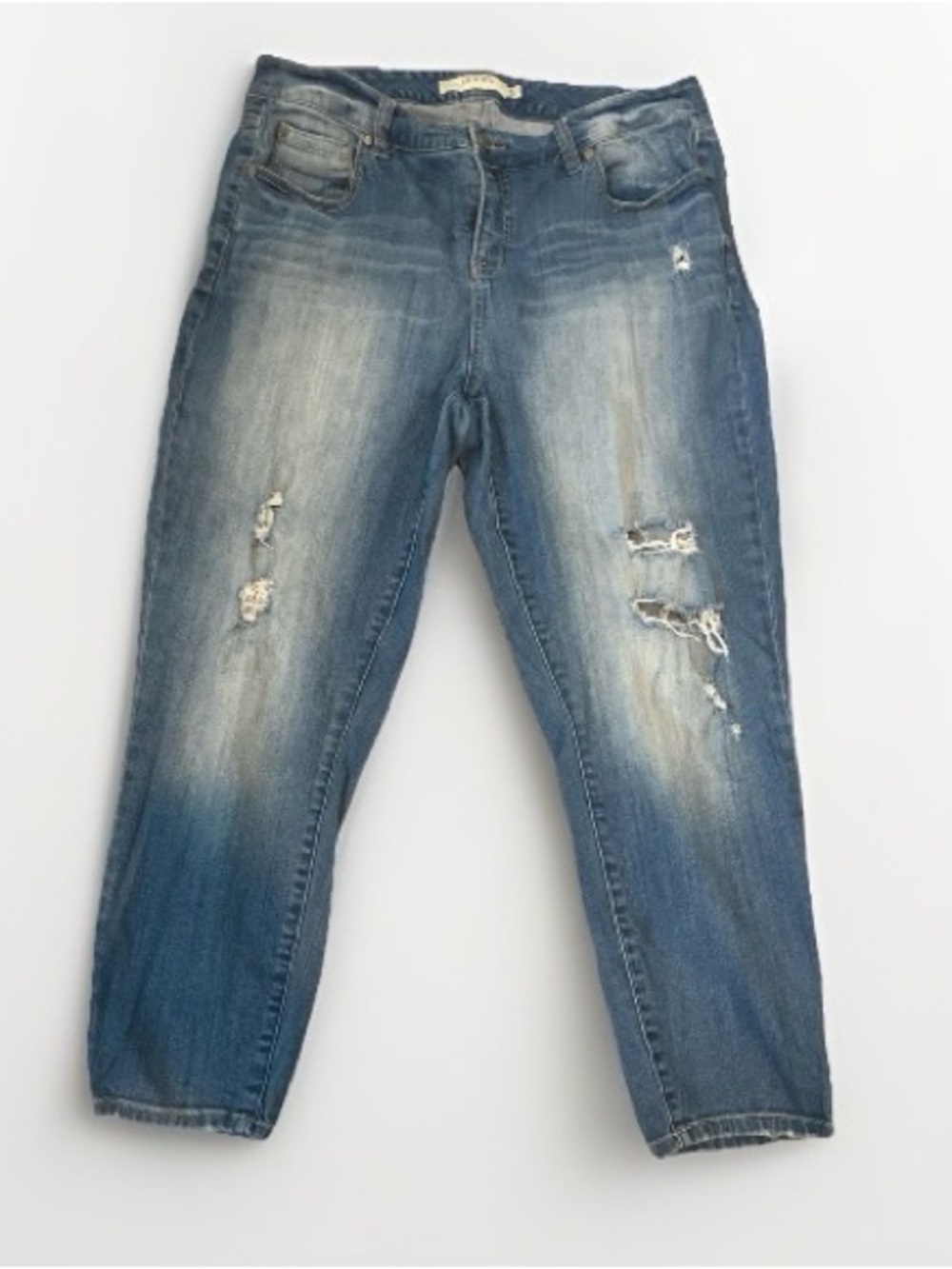 Torrid Distressed Blue Boyfriend Jeans 16R